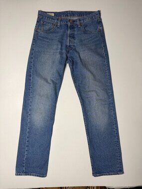 Levi's Premium 501 '93 Jeans Mens 30X32 Blue Denim Straight Leg Button Fly Big E